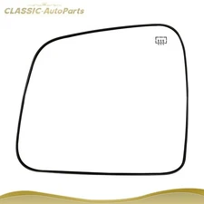 Door Mirror Glass w/ Base Fits 2011-ON HEATED DODGE DURANGO Driver  Side