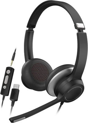 USB Headset with Microphone, PC Headset with 270 Degree Boom Noise Reduction Mic