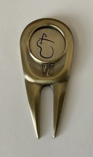 Vintage Brass Golf Divot Tool, Magnetic Ball Marker-TC Logo-Mobile Pro Shop-Rare