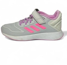 adidas Duramo 10 EL K Unisex Kids Gray/Pink Hook Loop Sneakers US 3
