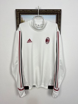 Adidas AC Milan Football Train Sweatshirt Soccer White Track Top Mens Size XL