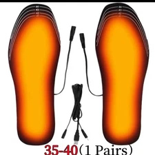 USB Rechargeable Heated Insoles Size 35-40 DIY Customizable Electric Heated Shoe