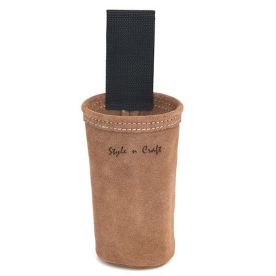 Style n Craft 88022 - Spray Paint Can Holder in Dark Tan Suede Leather