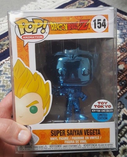 Funko Pop - Dragonball Z - BLUE CHROME VEGETA Toy Tokyo 2018 NYCC Exclusive