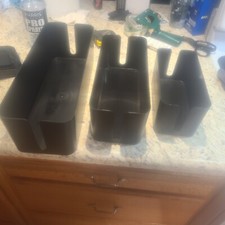 3Pcs Cable Management Box Cable Organizer Hide Box Black