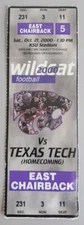 Kansas State Wildcats Texas Tech Football Ticket 10/21 2000 Jonathan Beasley TDs