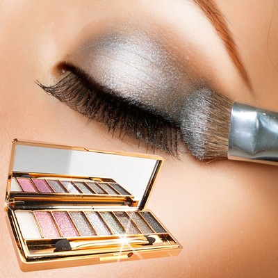 9 Farben Lidschatten Lidschatten Glitzer Palette Profi Schillerndes Makeup Set 