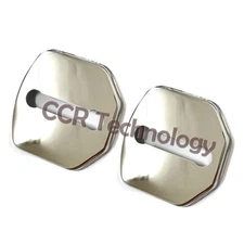 Polished Silver Stainless Steel Door Latch Striker Cover Fits 15-22 Mustang