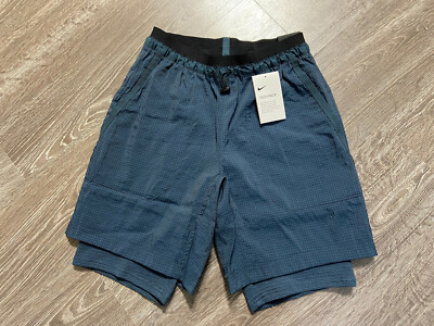 Nike NSW Sportswear Men's Air Tech Pack Woven 2 In 1 Shorts Blue CU3754-031 NEW
