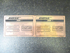 Bose 301 Series 1 Sticky Speaker ID Tags (Pair)