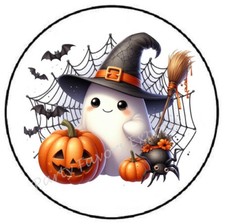 GHOST PUMPKIN SPIDER WEB HALLOWEEN ENVELOPE SEALS LABELS STICKERS PARTY FAVORS
