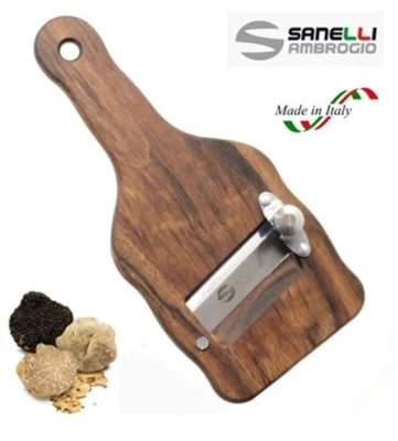 SANELLI AFFETTATARTUFI IN PALISSANDRO LAMA LISCIA ACCIAIO INOX TAGLIA AFFETTA TARTUFI