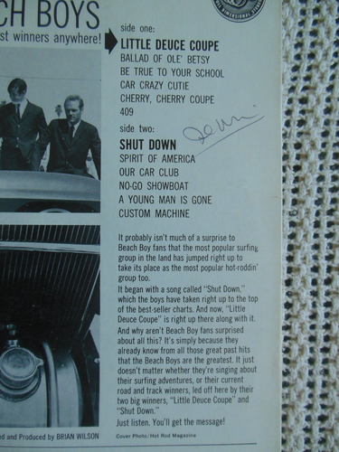 Original Analog - THE BEACH BOYS: Little Deuce Coupe - Shut Down, 409 Near Mint - Picture 10 of 10