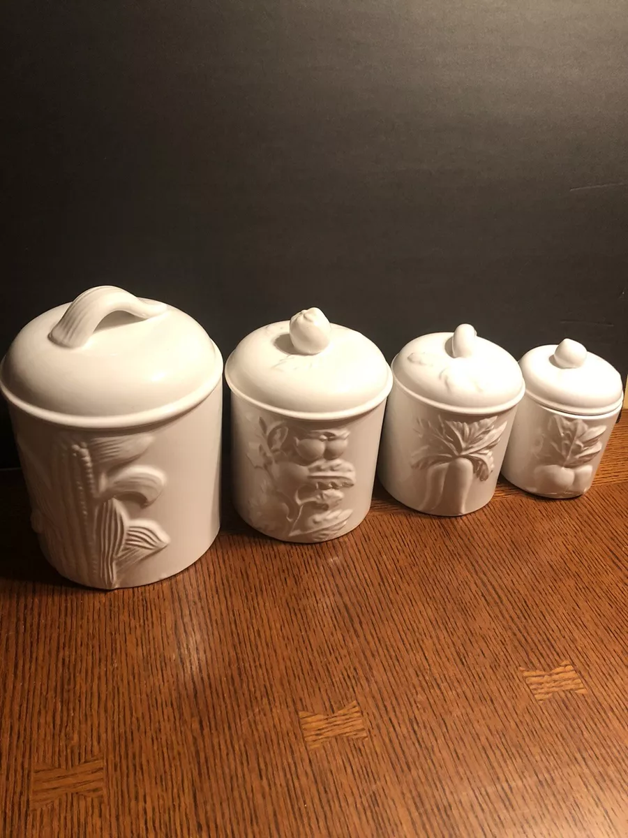 White ceramic canister set online