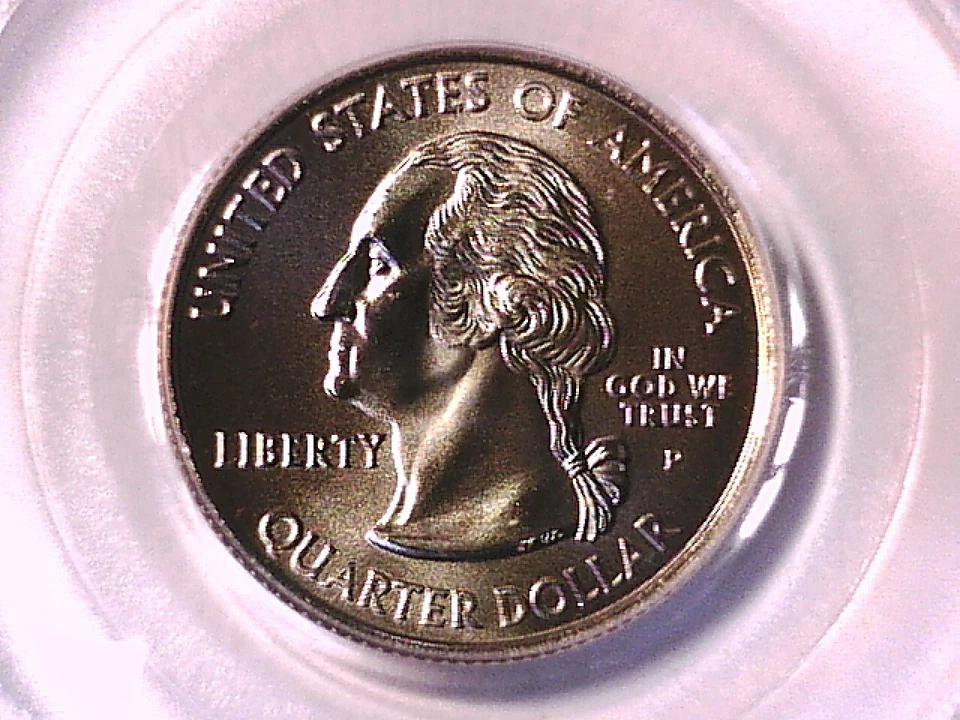 Oklahoma 2008 P Washington State Quarter PCGS MS 68 Satin Finish 13514603 - Image 2 of 3