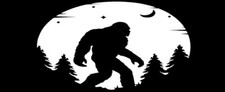 6 Pack Bigfoot Sasquatch Forest Black  White Vinyl Decal Bumper Sticker