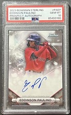 EDDINSON PAULINO 2023 BOWMAN STERLING BASEBALL AUTOGRAPH PSA 10