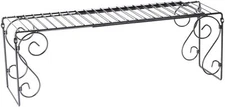 Expandable Scroll Metal 1 shelve,Over The Sink Shelf - Black 