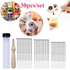 1set 30pcs Felt Craft Tool Sets Needles Felting Wool Felt Kit Needles Craft DIY