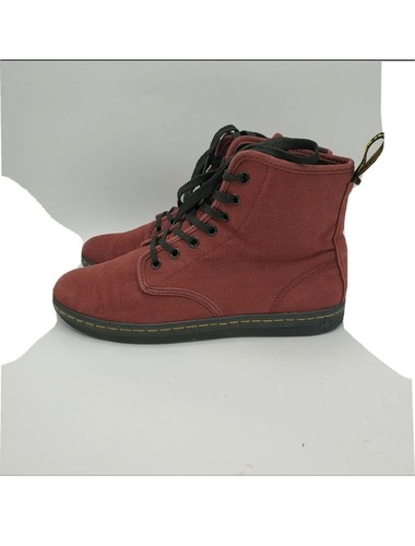 maroon canvas doc martens