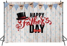 8x6FT Happy Father's Day Photography Backdrop Retro Wood Studio Background