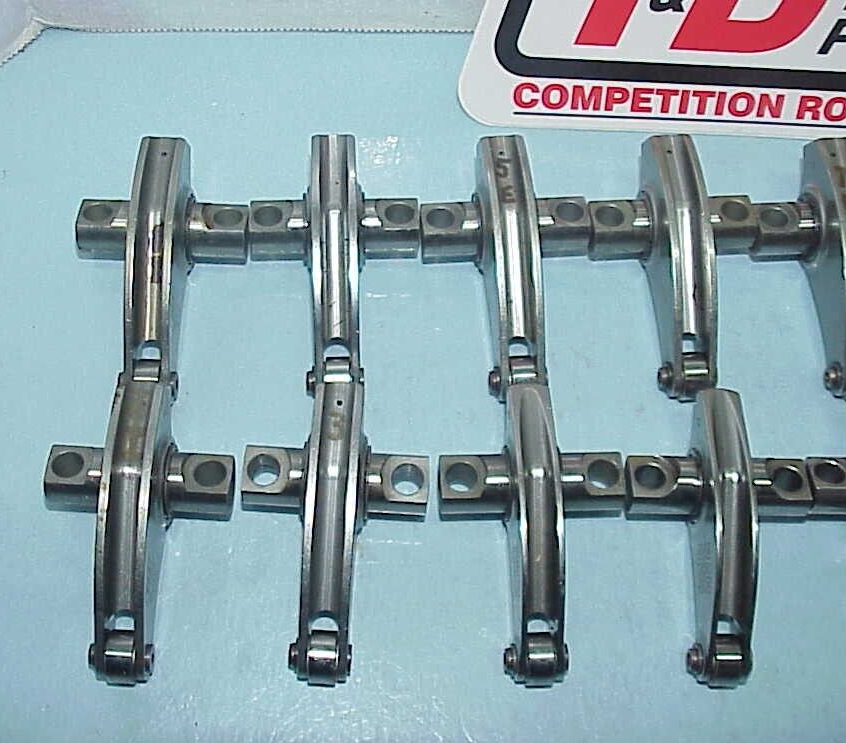T & D Chevy R07.2 Stainless Steel Shaft Rockers Arms & Titanium Stands ...