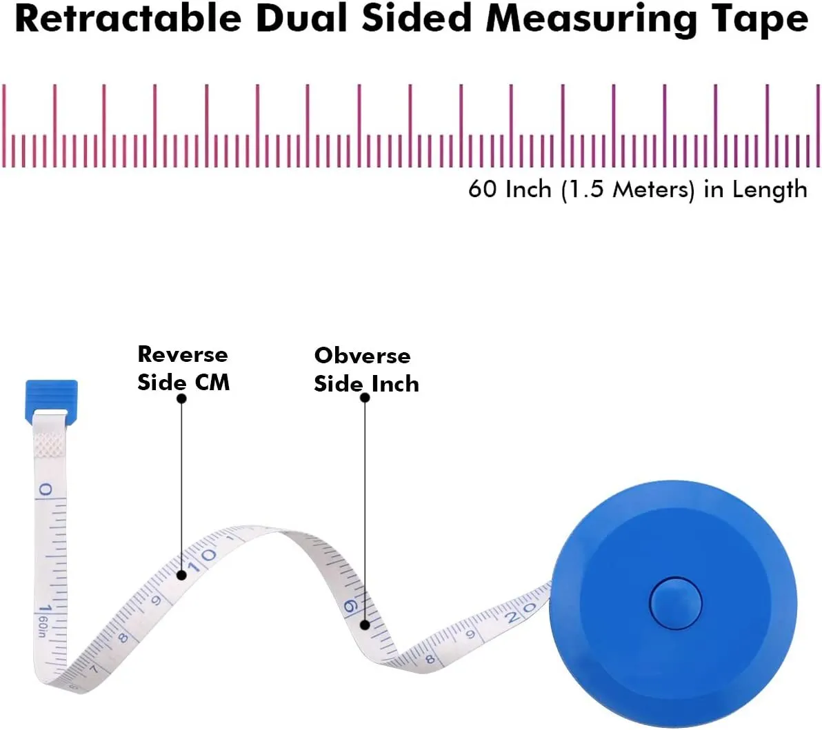 2PCS Measuring Tape Soft Tape Measure for Body Sewing Fabric