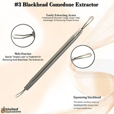 Blackhead Removal Loops Double End Facial Comedone Extractor Blackhead Popper