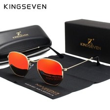 Classic Polarized Sunglasses Women Reflective Hexagon Retro Sun Eyewear Glasses