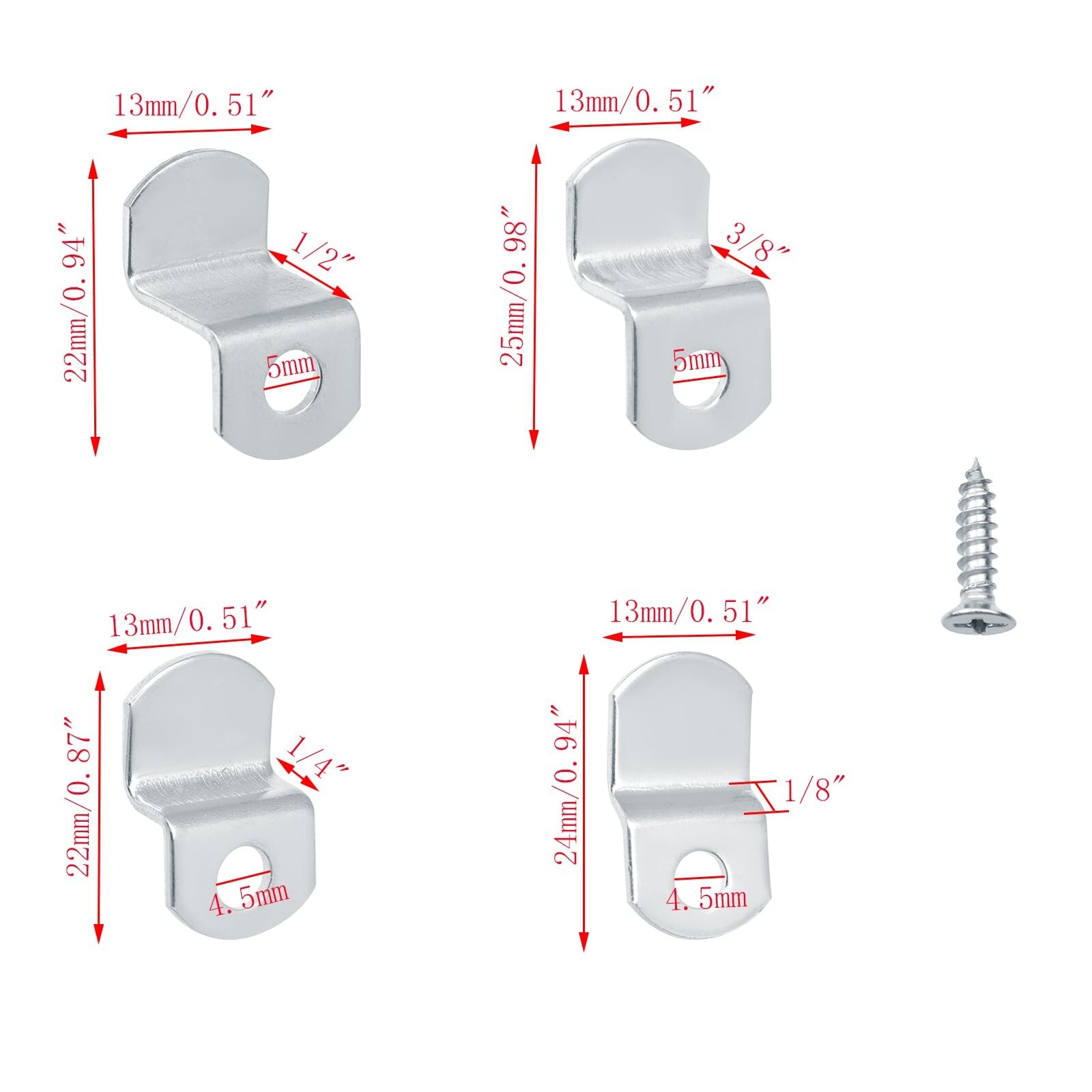 40 Pieces Offset Canvas Clips Metal Photo Frame Clips Mirror Clamps for Pictu...