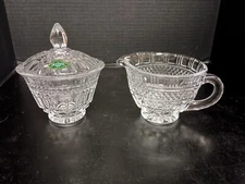 Shannon Ireland Crystal Cream And Sugar Bowl With Lid 