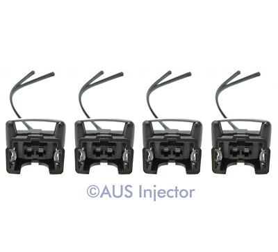 Set of 4 Fuel Injector Pigtails fit Bosch EV1 Jetronic GM FORD DODGE [EV1F-4]
