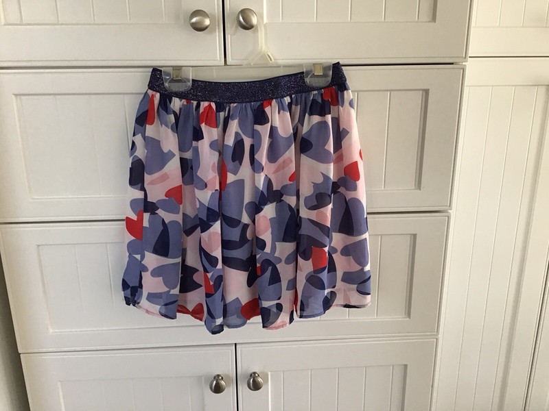 Kate Spade Girl’s Multicolored Lined Skirt with Elastic Waist Size 14