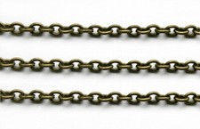 5m Bronze Iron Cable Chains Jewelry Making Findings 4.5x3.5x1mm