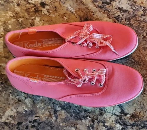 Keds Pink Canvas Originals Sneakers Shoes Women's Size 8.5 - Picture 2 of 5