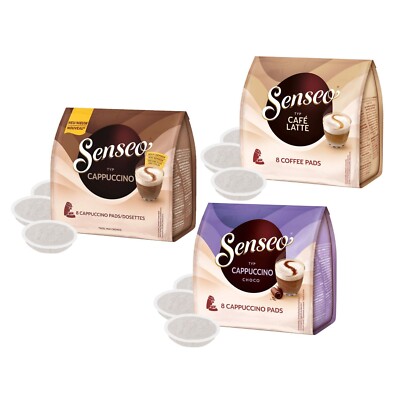 Mischen möglich 3x 8 Pads Senseo Cappuccino Choco Kaffee Latte Kaffeepads