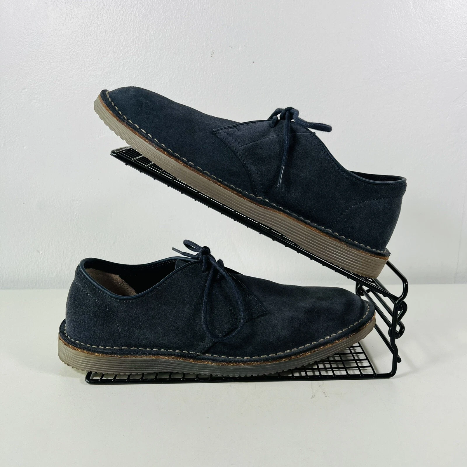 Scarpe Oxford Clarks da uomo Forge Vibe scamosciate stringate blu grigio UK 6 5 G