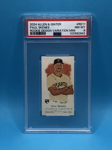 2024 Allen & Ginter RD11 Paul Skenes RC PSA 8 NM-MT Rookie Design Variation Mini