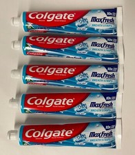 5 Pack Colgate Max Fresh Whitening Toothpaste Breath Strips Cool Mint 7.3oz Fluo 0.55 per gallon