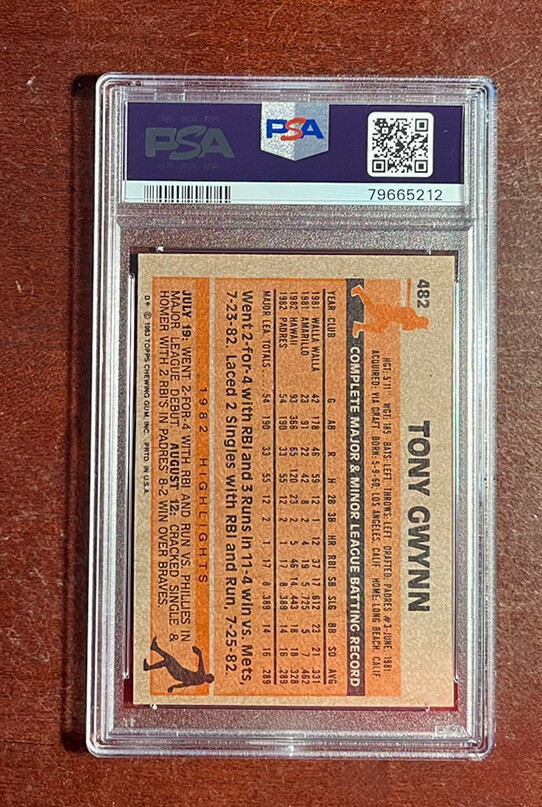 1983 Topps Tony Gwynn XRC Rookie🔥PSA 8🚨NM-MINT💎JUST GRADED🚀Padres⭐️Iconic - Picture 2 of 2