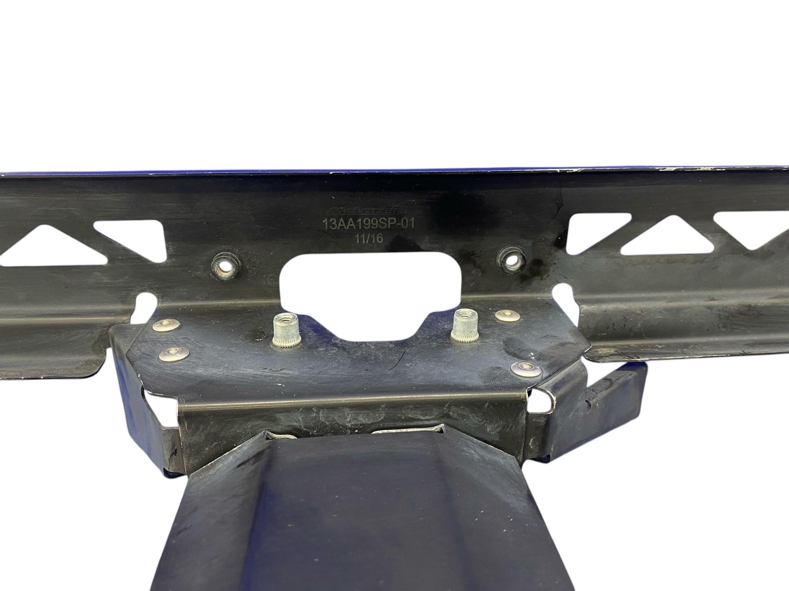 2016-2021 MCLAREN 570S REAR CENTER TRUNK LID LATCH BUMPER BRACKET 13AA199SP OEM