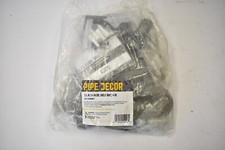 Pipe Decor Industrial Wall Mounted Double Flange Shelf Brackets 4 Pack 1/2" x 4"