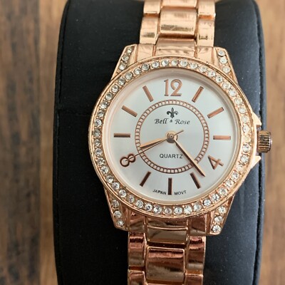 Bell Rose Women's Rose Gold Toned Watch Crystals