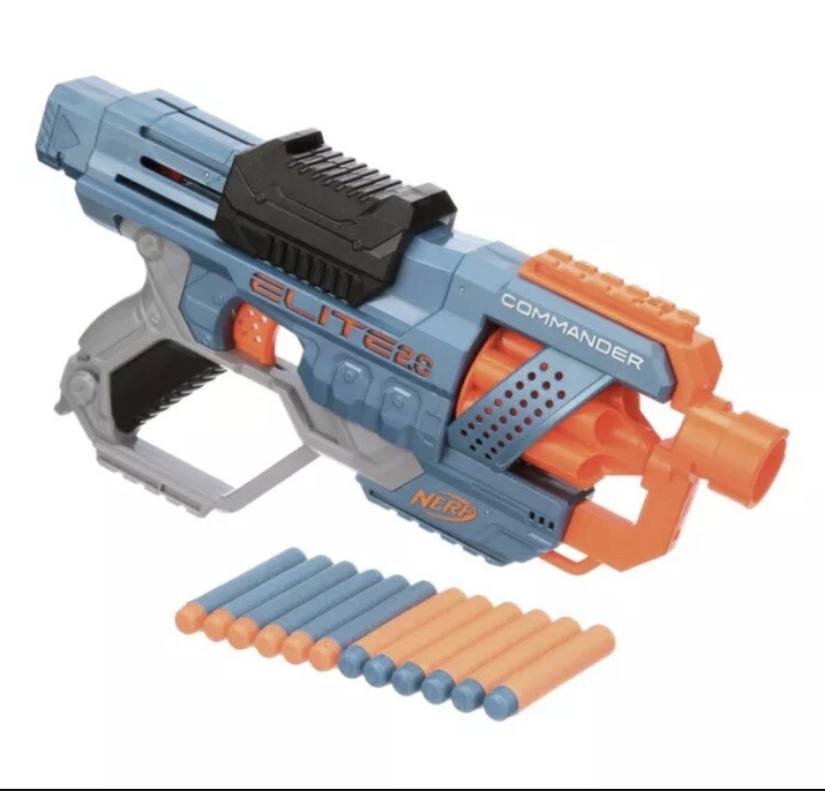 NERF Elite Commander RD-6 Blaster, 12 Official Darts, 6-Dart