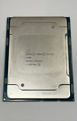 Lot of 2 Intel Xeon Silver 4108 1.8GHz 8 Core (SR3GJ) Processor