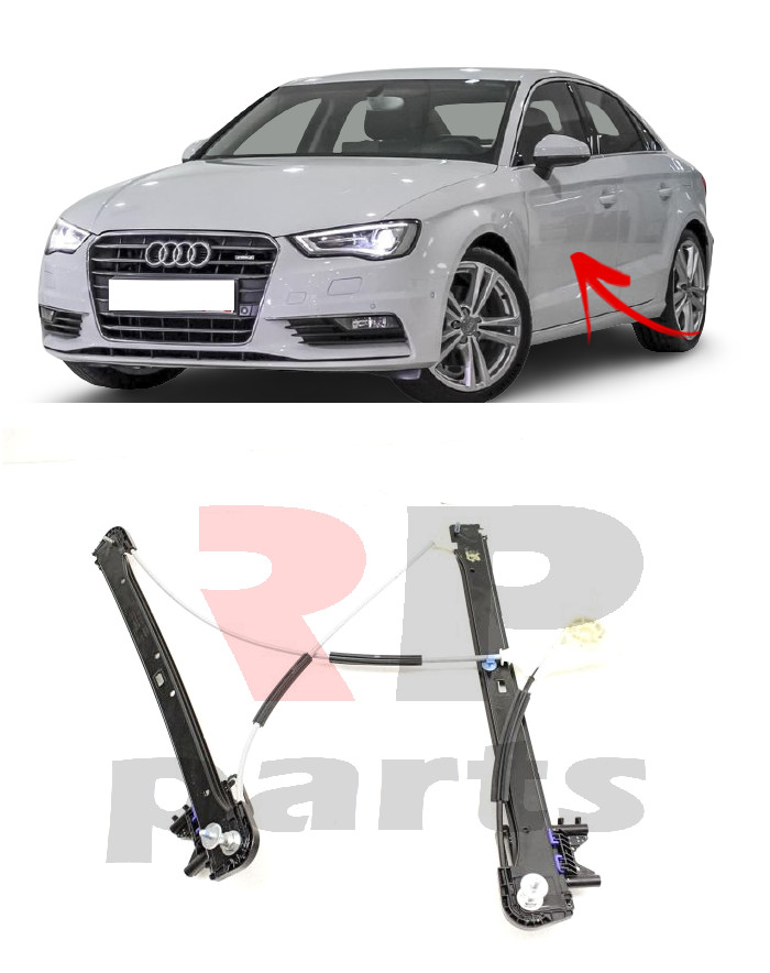 Para Audi A3 5D 8V 12-21 Nuevo Frente Elevalunas Elevador sin Motor Izquierdo