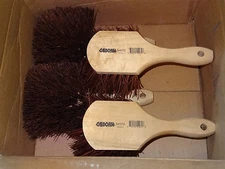 6 pcs OSBORN 10" Wooden Utility Scrub Brushes 2" Trim Short Hole Palmyra 54072