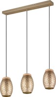 Trio Leuchten Pendelleuchte Bidar 3Xe27, Beige, Metall Deckenlampen &