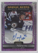 2021-22 O-Pee-Chee Platinum Rookie Violet Pixels Cole Perfetti #R-CP Auto RC