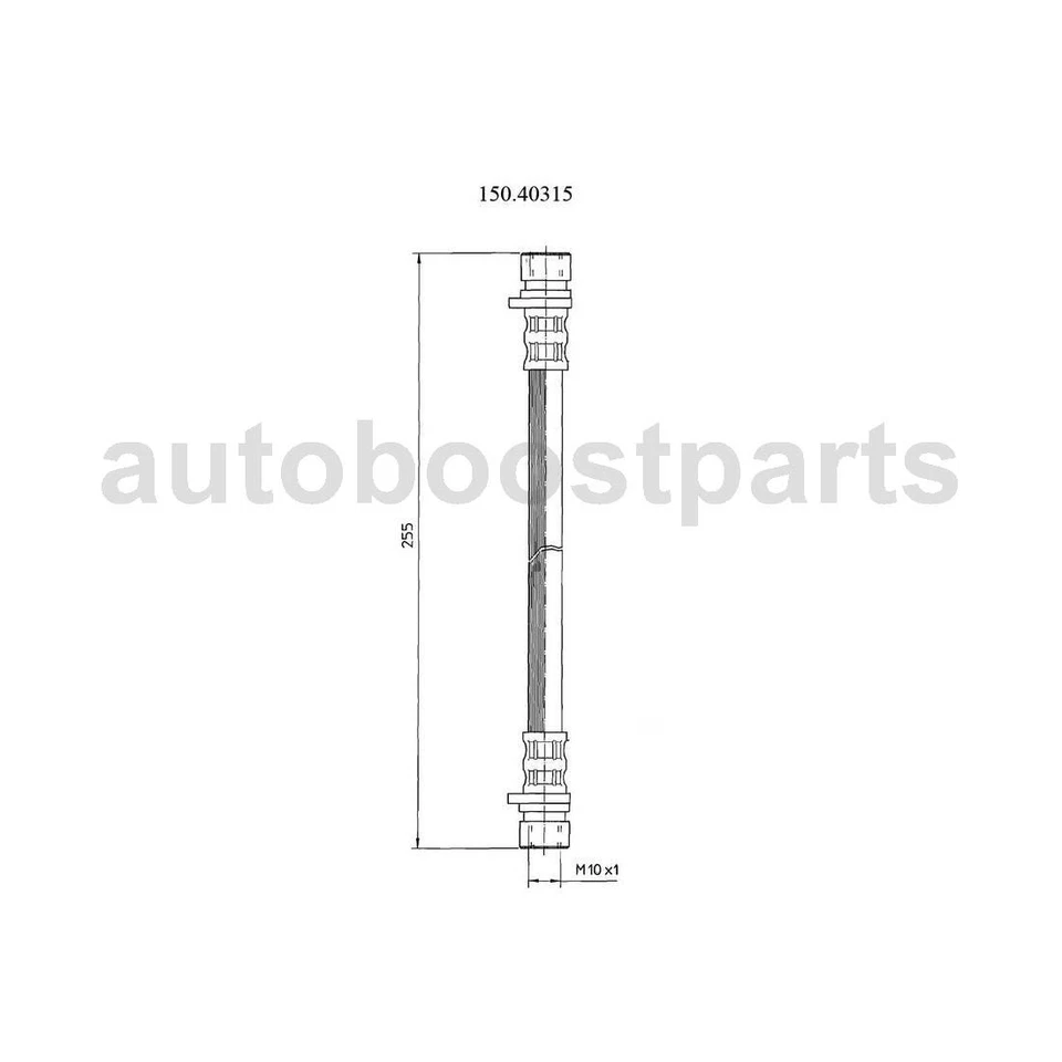 Гидравлический шланг заднего переднего левого переднего правого тормоза для Honda Civic 1989-1991 годов выпуска - Изображение 3 из 4